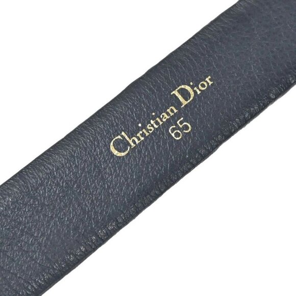 Dior Christian Belt Trotter Logo 65 Navy Canvas Leather main image 7